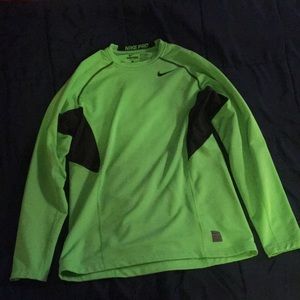 Large Nike pro green dri fit workout shirt